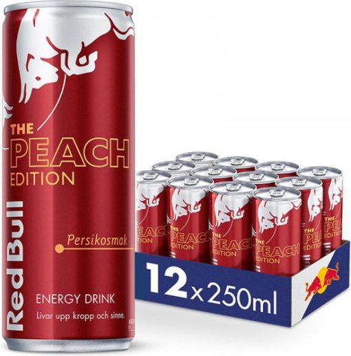 Red Bull The Peach Edition Blikjes 25cl Tray 12 Stuks