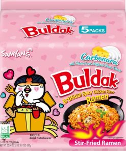 Samyang Instant Noedels Ramen Buldak Hot chicken Carbonara 130 gram Pak 5 Stuks (1,69 pst)