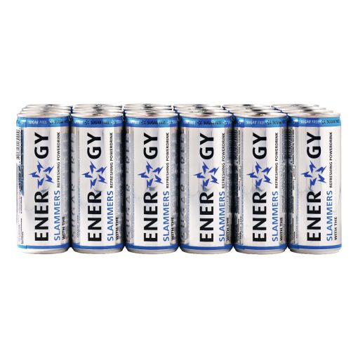 Slammers Light Energy Drink 25cl Blikjes Tray 24 Stuks - Afbeelding 2