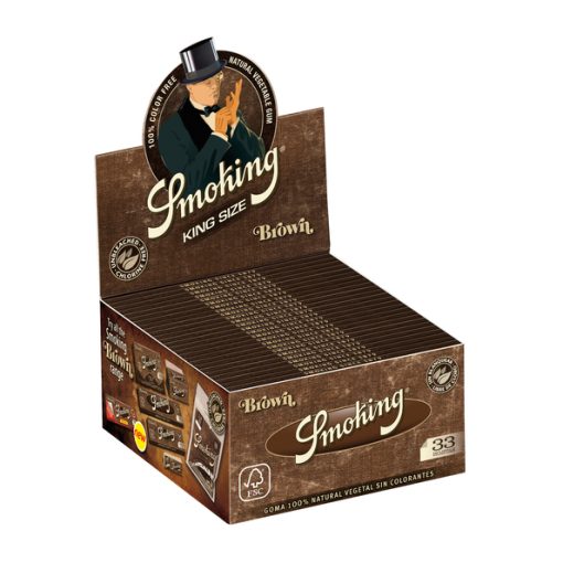 Smoking Brown King Size Vloeitjes Doos 50 Pakjes 33 Vloeitjes - Afbeelding 3