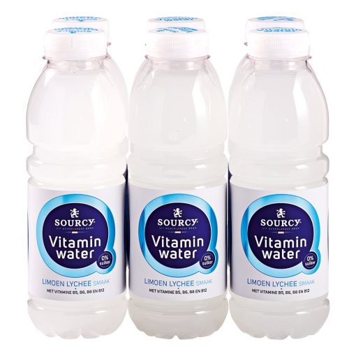 Sourcy Vitamin Water Limoen Lychee Pet Tray 6x50cl 0% Suiker - Afbeelding 2
