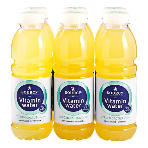 Sourcy Vitamin Water Citroen 0% Suiker 50cl Pet Tray 6 Stuks - Afbeelding 2