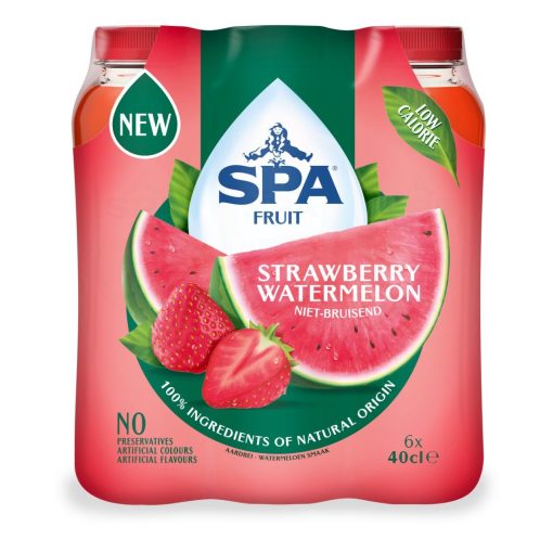 Spa Strawberry Watermelon Flesjes 40cl Tray 6 Stuks - Afbeelding 2
