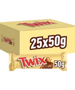 Twix Chocoladerepen 50 Gram Doos 25 Stuks