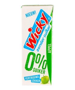 Wicky Fruitdrink Appelsap Zonder Suiker 20cl Tray 30 Pakjes