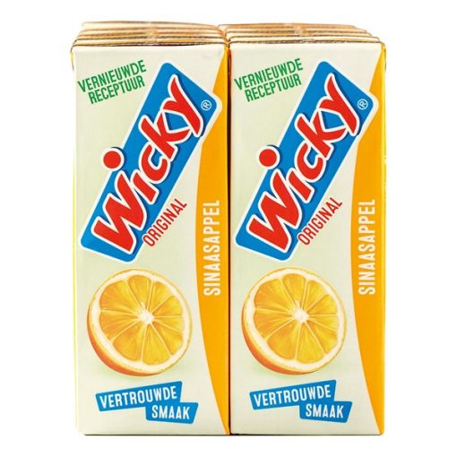 Wicky Drink Sinaasappel Pakjes Tray 30x20cl