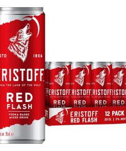 Eristoff Red Flash Blikjes 25cl Tray 12 Stuks – vodka energy premix